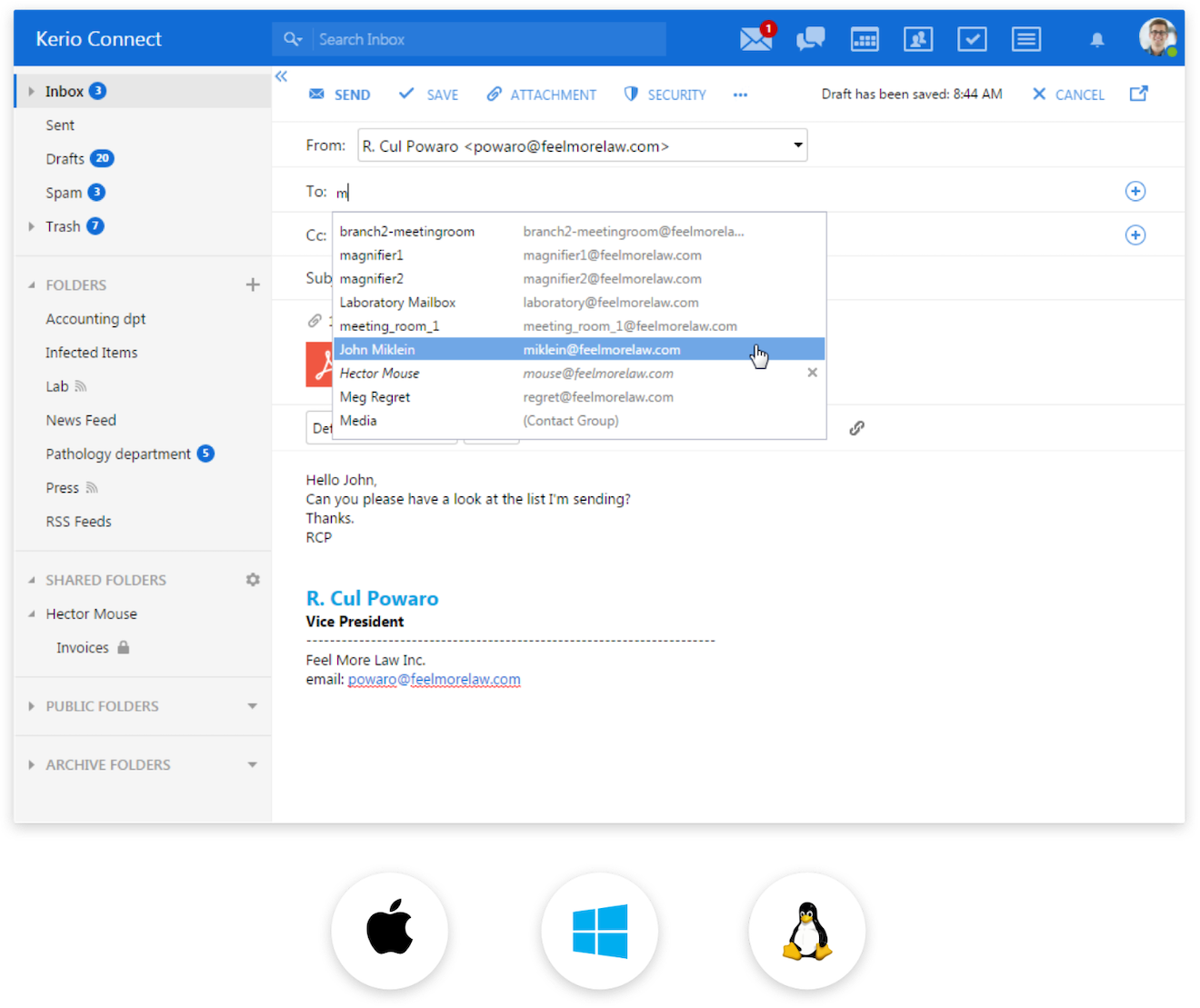 Kerio Connect Groupware