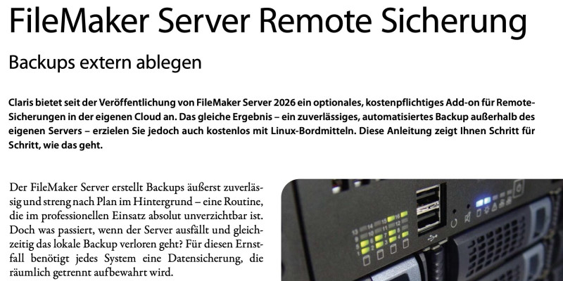 FileMaker Server Remote Backup
