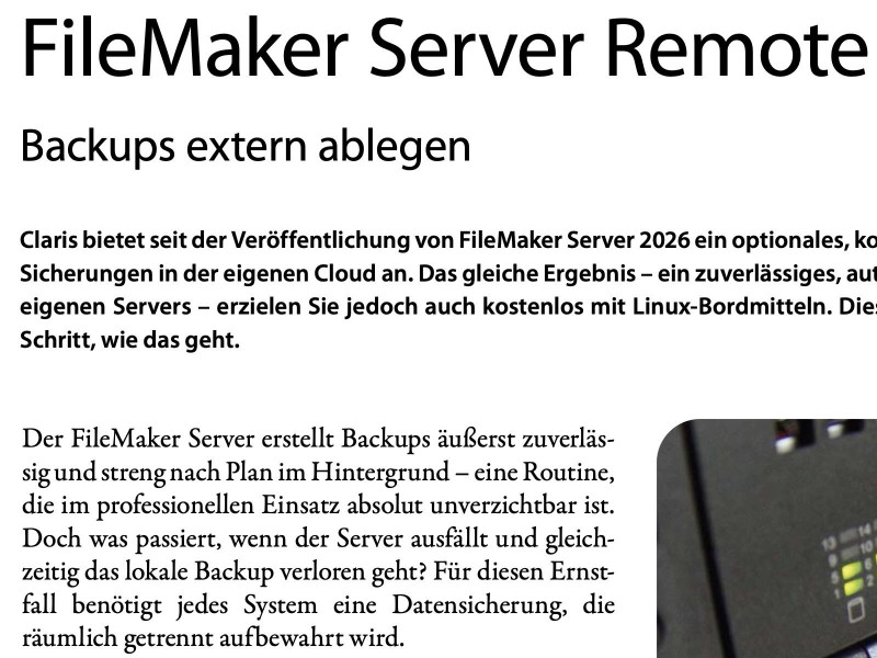 FileMaker Server Remote Backup